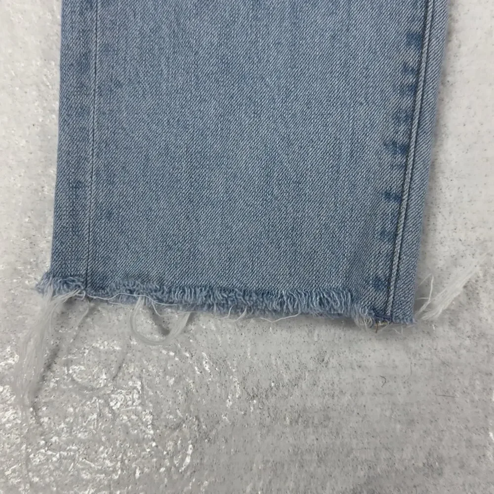 Madewell The Perfect Vintage‎ Jeans Distressed Crop Light Wash Size 28 TINY FLAW - Picture 4 of 11